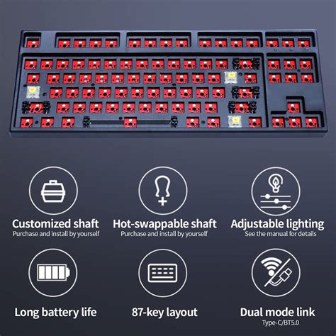 Custom Keyboard Kit GK RGB Hot Swappable For Mechanical DIY Keyboard With Internal Silencer