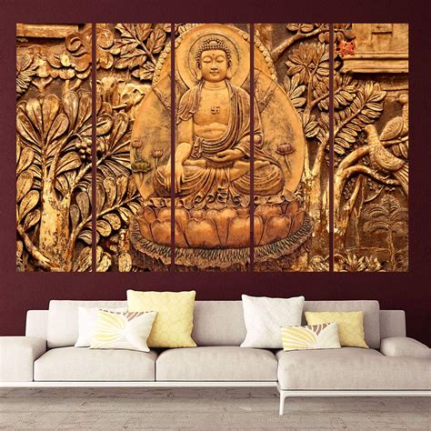 Cn Retails Multiple Frames Beautiful Wall Art Buddha Painting For