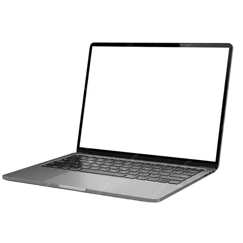 modern laptop  blank white screen  background modern laptop