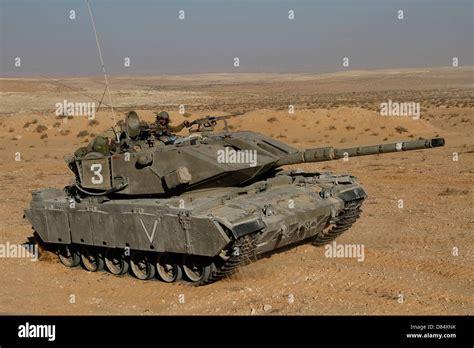 An Israel Defense Force Magach 7 main battle tank during an exercise in ...