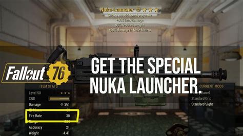 Fallout 76 Get The Special Nuka Launcher Youtube