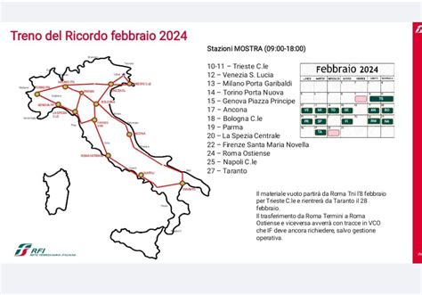 FONDAZIONE FS Inaugurato Il Lungo Viaggio Del Treno Del Ricordo 2024