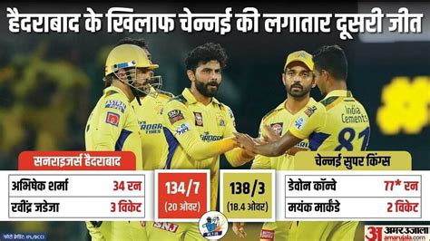 Chennai Super Kings Defeat Sunrisers Hyderabad In Chepauk Match Dhoni