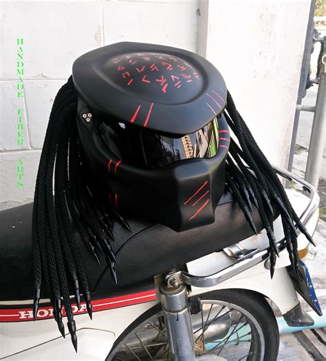 Black Custom Predator Full Face Motorcycle Helmet - Etsy