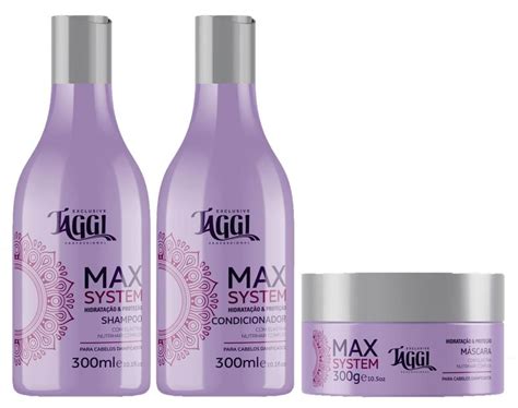 Kit Hidratação e Nutrição capilar Max System Taggi Professional Kit