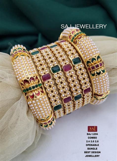 Pin By Naari Sarees To Buy Whatsapp On High Gold Brass Bangles