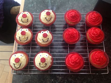 Red Nose Day Cakes I Made Today Red Nose Day Cakes Creative Food Red Nose Day