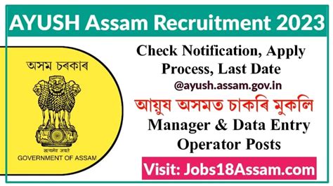 Ayush Assam Recruitment Apply For Manager Data Entry Operator