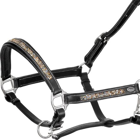 Кожаный недоуздок для лошади Gold | Horse-Rehab.Ru