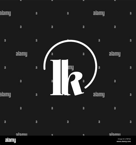 Lk Logo Initials Monogram With Circular Lines Minimalist And Clean