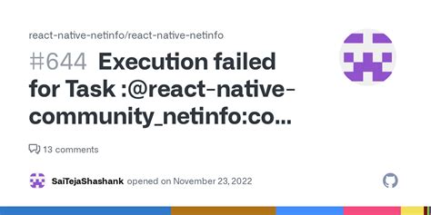 Execution Failed For Task React Native Community Netinfo