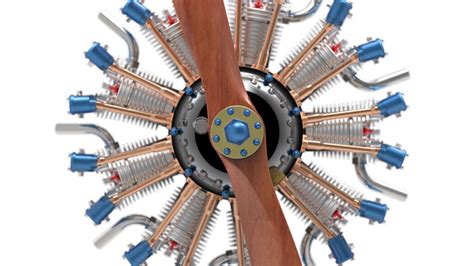 9 Cylinder Radial Engine Animation Other 3d Cad Model Grabcad