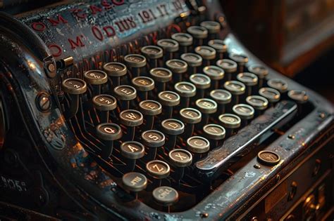 Premium Photo | A close up of an old fashioned typewriter