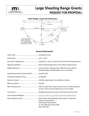 Fillable Online Files Dnr State Mn Large Shooting Range Grant