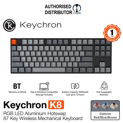 Keychron K Rgb Non Backlight Hot Swappable Wireless Mechanical Keyboard K Keycap Set