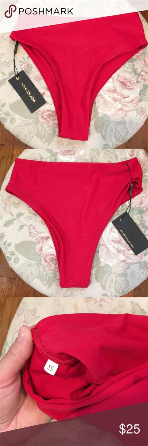 Pink Colada High Rise Bikini Bottom Nwt High Rise Bikini Pink Colada