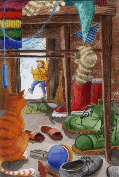 Иллюстрация под стулом в стиле детский | Illustrators.ru
