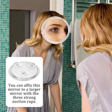 X Magnifying Hand Mirror With Suction Cups Cm The Makeup Mirror Co