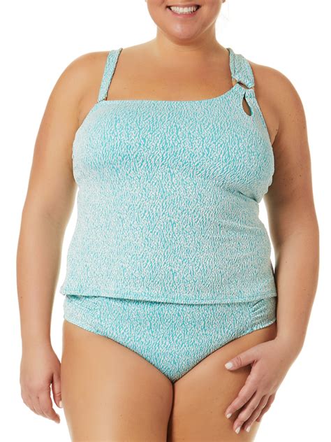 Time And Tru Womens And Womens Plus Ruched Bikini Swim Bottom