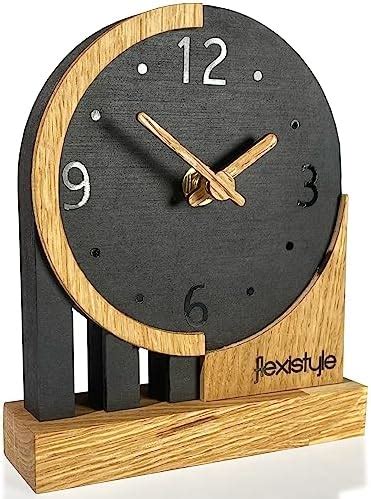 Amazon De Flexistyle Modern Standuhr Klein Aus Holz Eiche Wohnzimmer