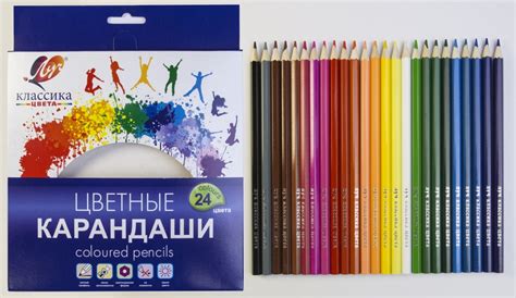 Карандаши цветные Луч Классика деревянные 24 цвета - 365 руб.