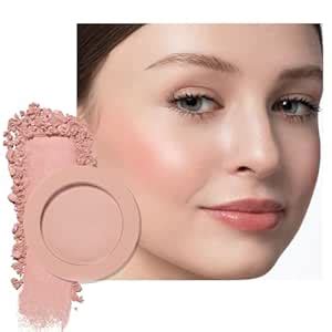 Amazon HHLTOH Single Nude Beige Matte Powder Blush Palette Face