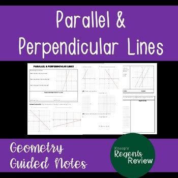 Geometry Guided Notes Parallel And Perpendicular Lines TPT