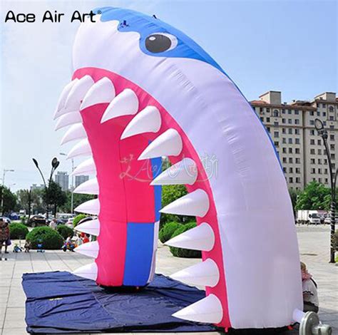 2019 Customized Animal Mouth Arch Inflatable Shark Archshark Head