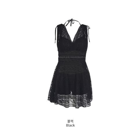 Có sẵn size thường BIG SIZE Bikini váy một mảnh monokini thiết kế Hàn Quốc ren lưới đen đồ