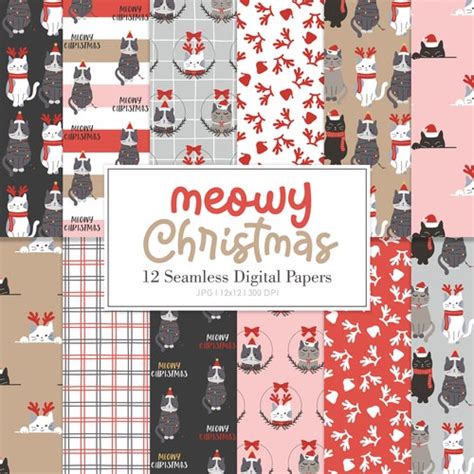 JOYFUL CHRISTMAS Christmas Seamless Repeat Pattern - Etsy