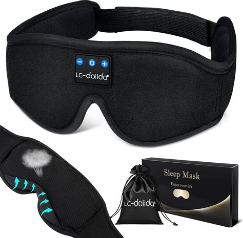 Lc Dolida Sleep Headphones D Weighted Sleep Mask With Bluetooth