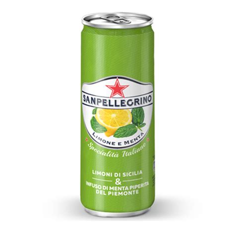 SAN PELLEGRINO LEMON / MINT SOFTDRINK 33CL SLEEK CAN - Gusti d'Italia