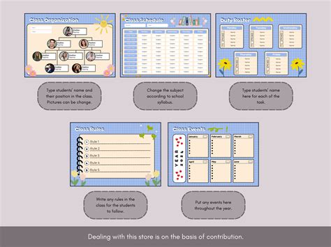 Editable Classroom Management Printable Bundle Class Organization Chart Classroom Schedule