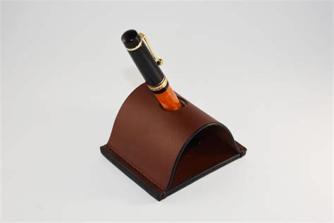 Fountain Pen Holder Fountain Pen Stand Leather Single Desk Etsy