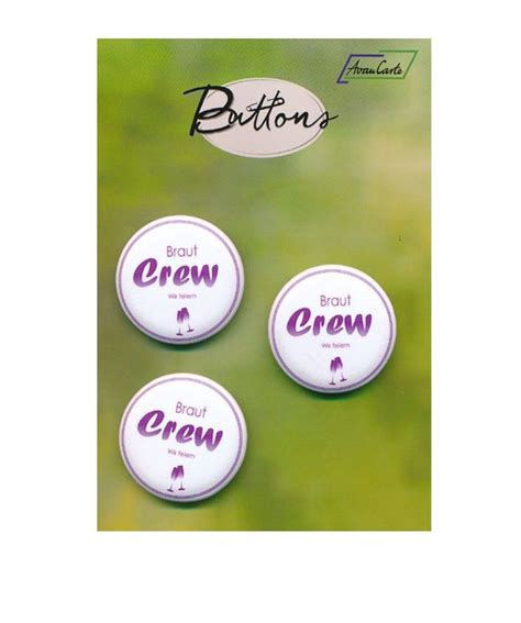 Buttons Jga Set Mm Hochzeit Jga Party Anstecker Braut Crew Avancarte