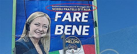 Manifesti di Fratelli d Italia per fare bene alle urne ma la data è