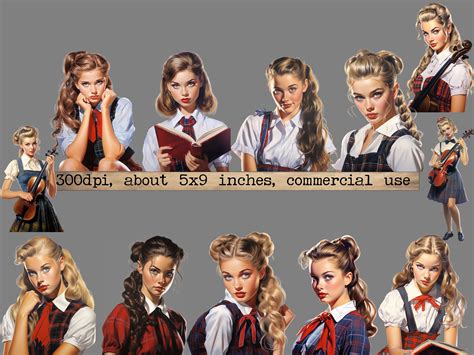 retro schoolgirl png   school clipart school clipart  png