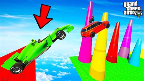 Franklin Tried Impossible Colourful Cone Ultra Mega Ramp Parkour