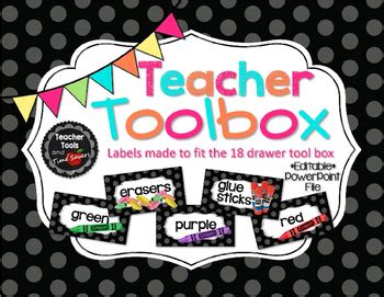 Teacher S Toolbox Polka Dot Black And White Drawer Labels