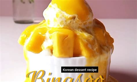 Mango Bingsoo Korean Dessert Bingsu Candid Treat