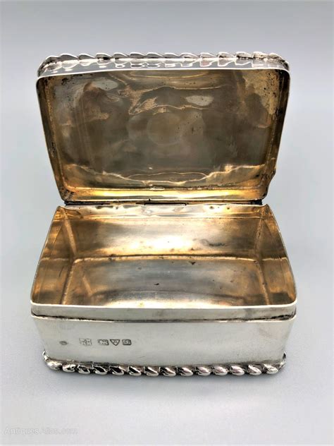 Antiques Atlas Edwardian Large Silver Snuff Box Chester