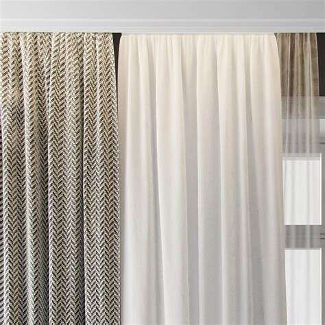 Curtain Set 1 - 3D Model for VRay