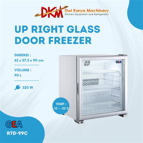 Jual MIni Upright Freezer Glass Door Gea RTD 99C Freezer Kaca Kecil