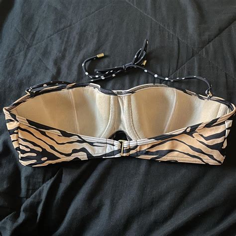 Victorias Secret Tiger Stripe Bikini Top Depop