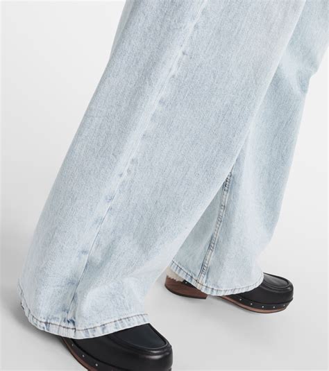 High Rise Wide Leg Jeans In Blue Brunello Cucinelli Mytheresa