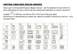 Writing your Own Mayan Codices | Teaching Resources