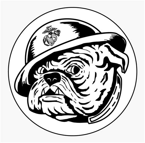 Bulldog Vector Devil Dog - Marine Bulldog Png, Transparent Png - kindpng