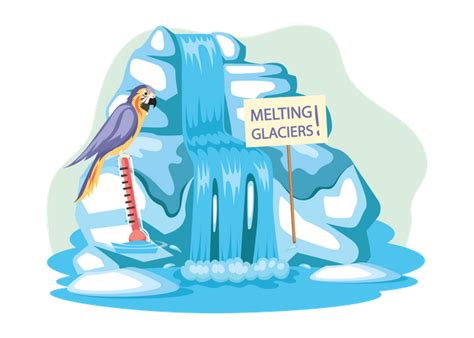 Ice Melting Due To Global Warming Illustration - Free Download Nature ...