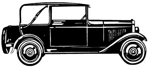 1928 NSU 734 Cabriolet Blueprints Free Outlines