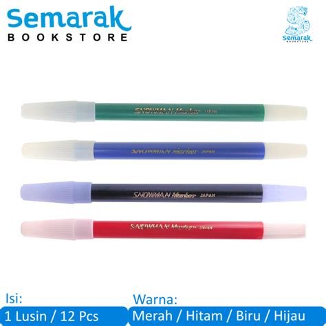 Snowman Marker Pw A Spidol Warna Kecil Hitam Merah Biru Hijau